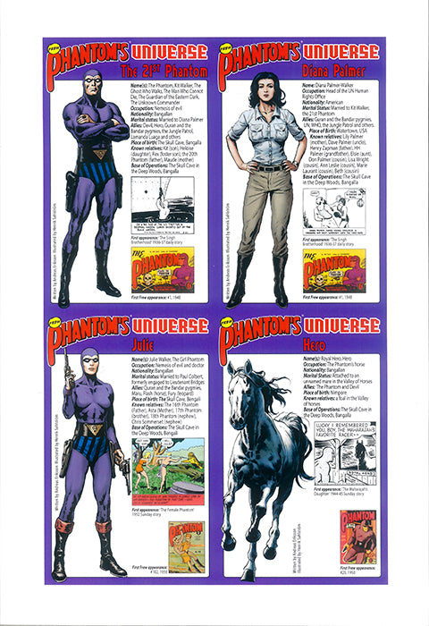 Uncut Phantom's Universe Sheet - 21st Phantom / Diana Palmer / Julie / Hero