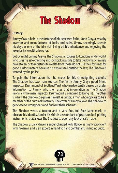 Phantom's Universe Character Card #73 - The Shadow