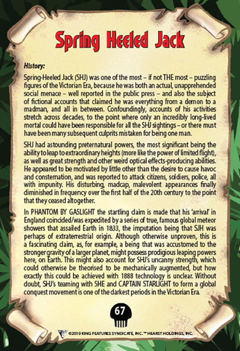 Phantom's Universe Character Card #67 - Spring-Heeled Jack