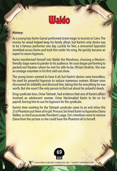 Phantom's Universe Character Card #69 - Waldo