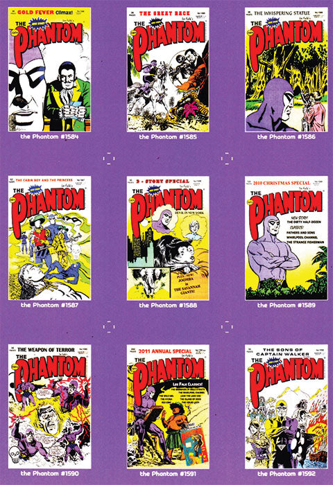 Uncut Philecard sheet #1584-1592