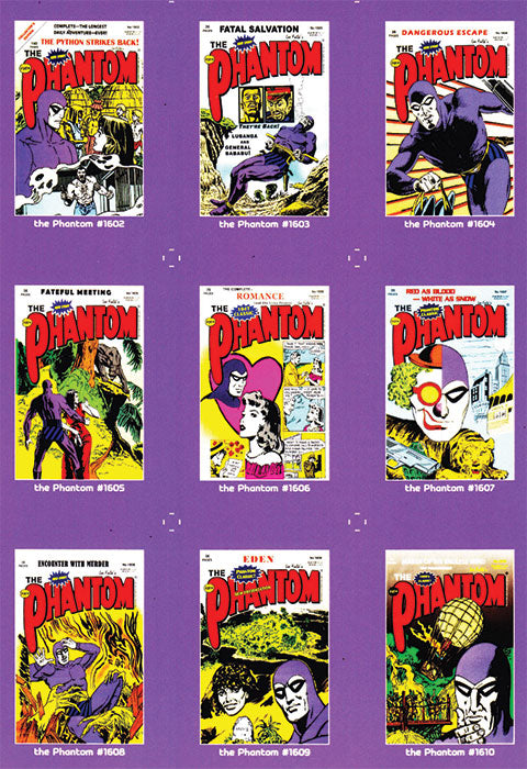 Uncut Philecard sheet #1602-1610