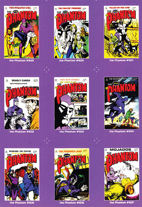 Uncut Philecard sheet #1629-1637