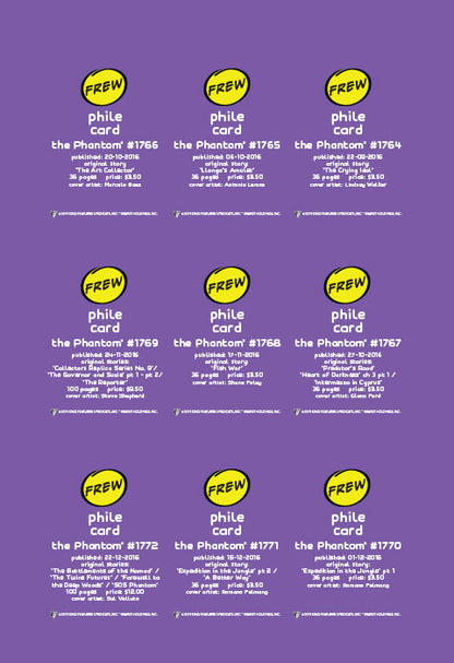 Phantom Philecard #1764-1772