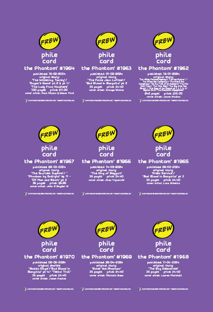 Phantom Philecard #1962-1970