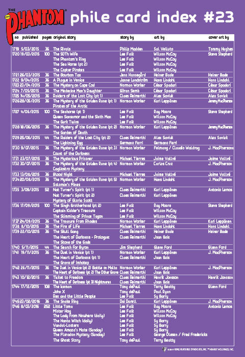 Phantom Philecard Index  #23 (colour)