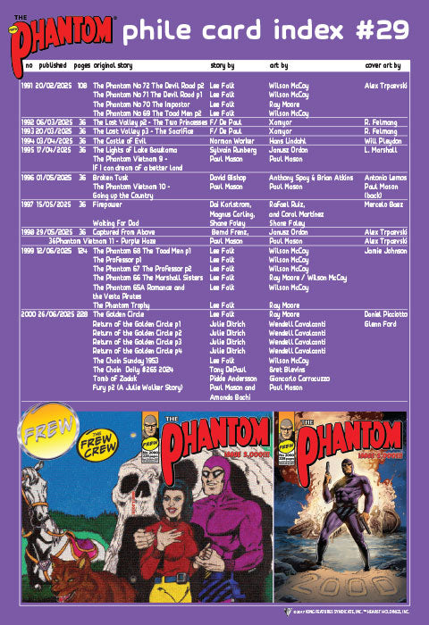 Phantom Philecard Index  #29 (colour)