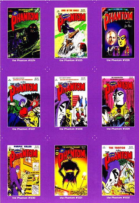 Uncut Philecard sheet #1224-1232