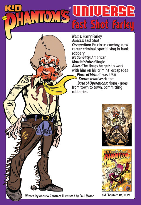 Phantom's Universe Character Card #21 - Fast Shot Farley