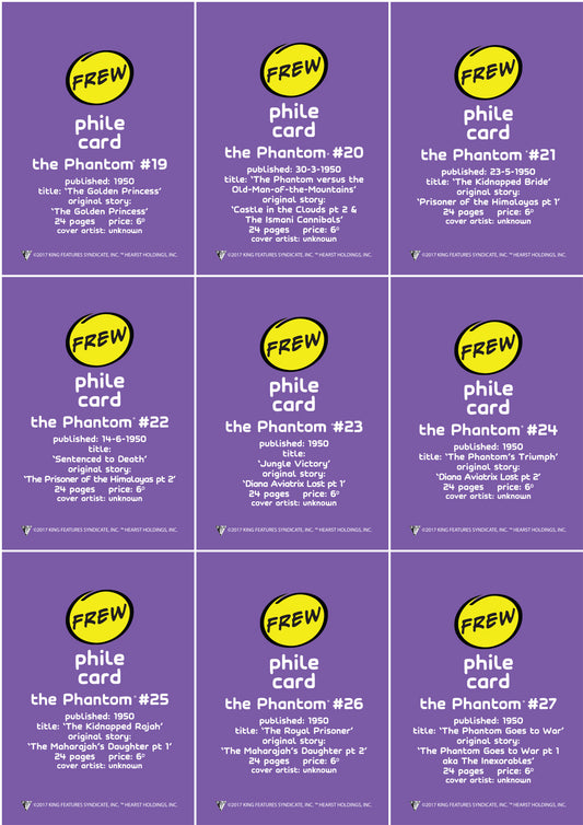 Phantom Philecard #19-27