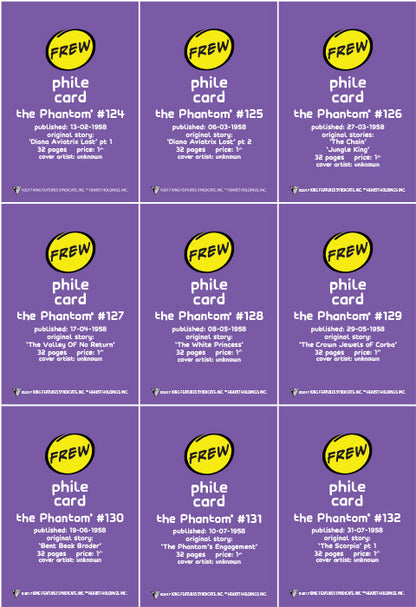 Phantom Philecard #124-132