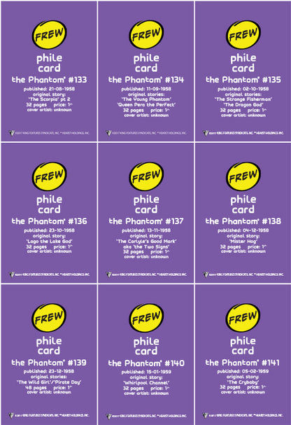 Phantom Philecard #133-141