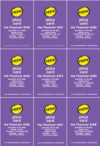 Phantom Philecard #160-168