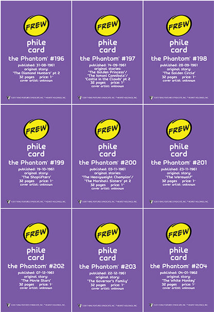 Phantom Philecard #196-204