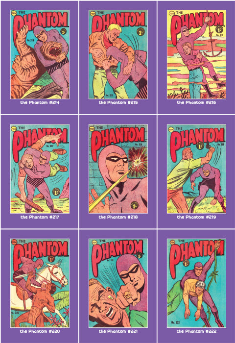 Uncut Philecard sheet #214-222
