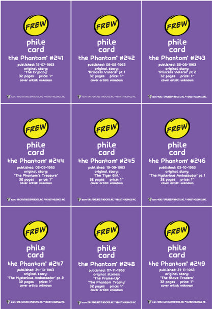 Phantom Philecard #241-249