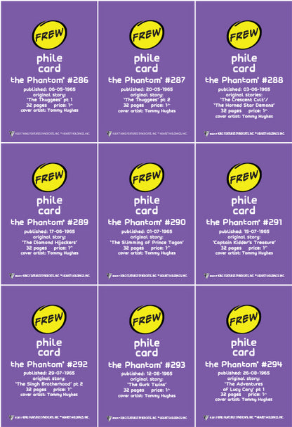 Phantom Philecard #286-294