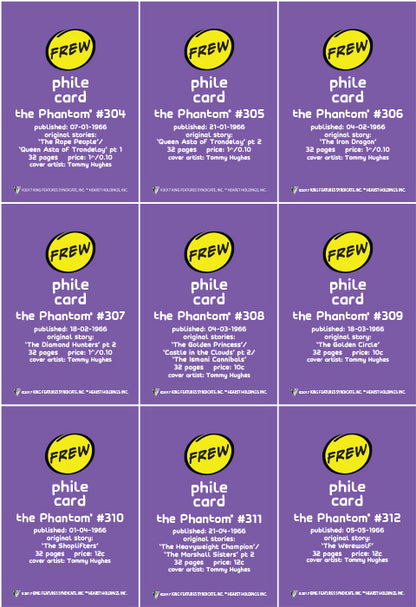 Phantom Philecard #304-312