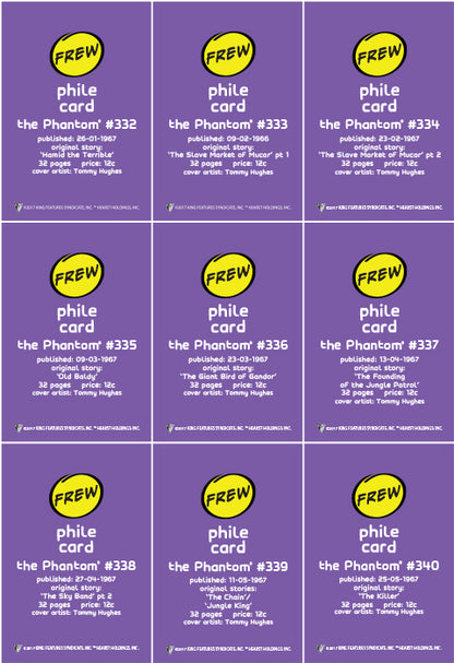 Phantom Philecard #332-340