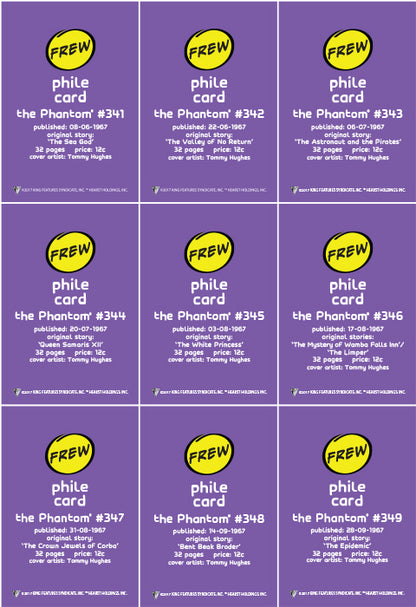 Phantom Philecard #341-349