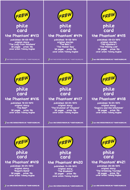 Phantom Philecard #413-421
