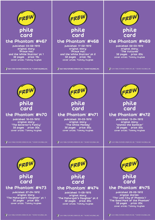 Phantom Philecard #467-475