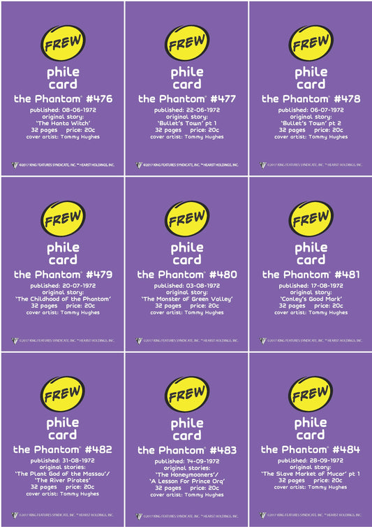 Phantom Philecard #476-484
