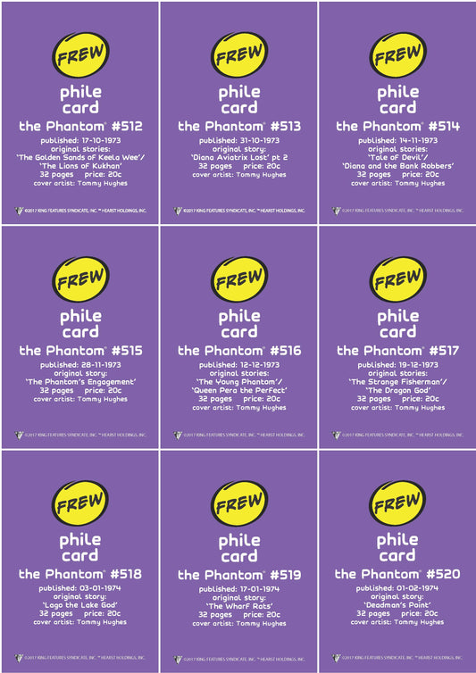 Phantom Philecard #512-520