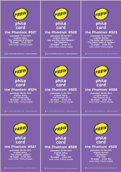 Phantom Philecard #521-529