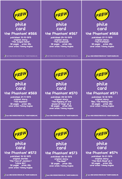 Phantom Philecard #566-574