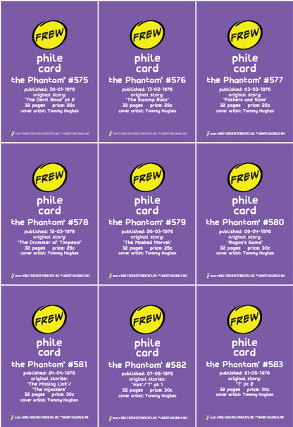 Phantom Philecard #575-583