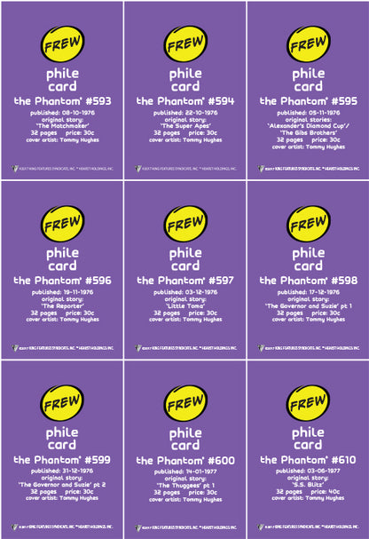 Phantom Philecard #593-601
