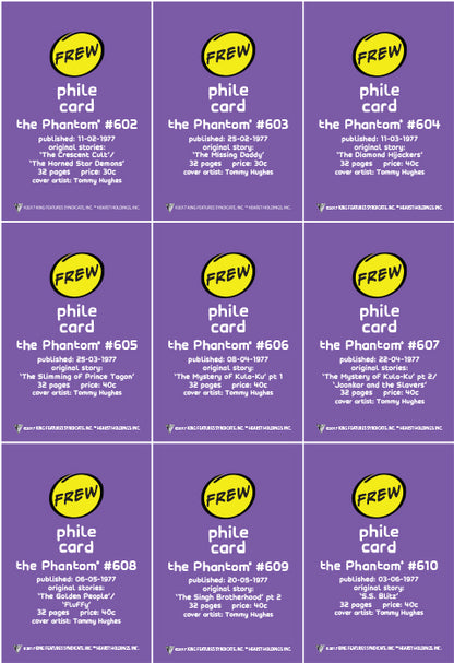 Phantom Philecard #602-610