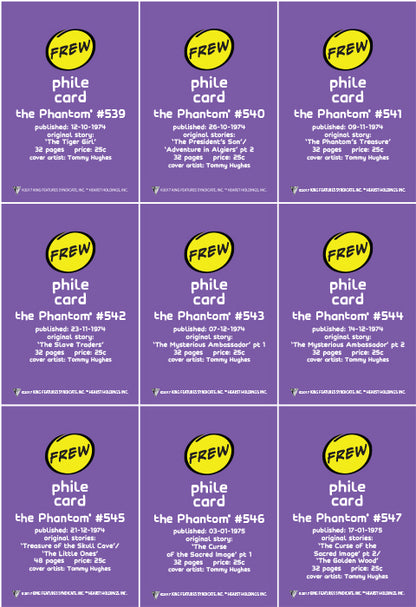 Phantom Philecard #539-547