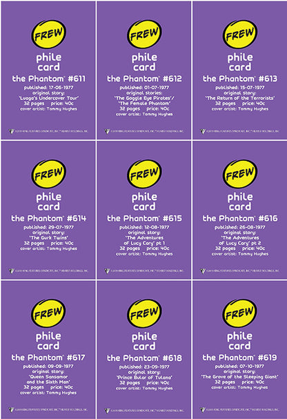 Phantom Philecard #611-619