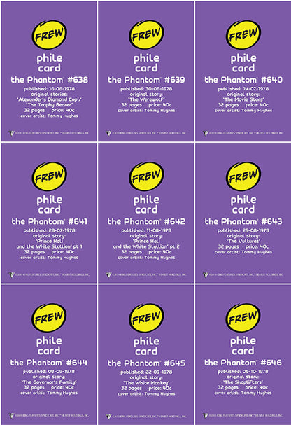 Phantom Philecard #638-646