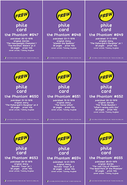 Phantom Philecard #647-655