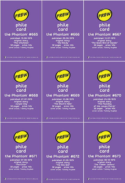 Phantom Philecard #665-673