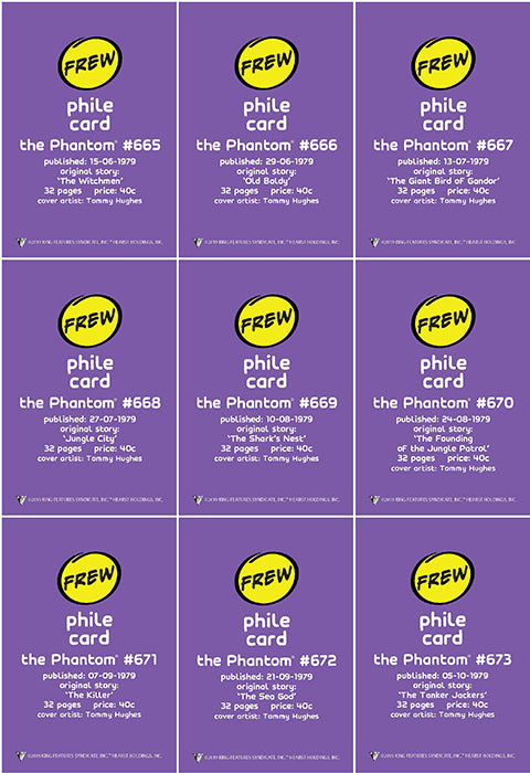 Phantom Philecard #665-673