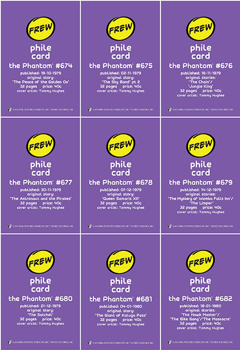 Phantom Philecard #674-682