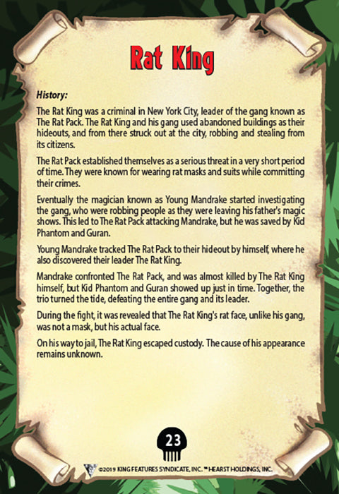 Phantom's Universe Character Card #23 - Rat King