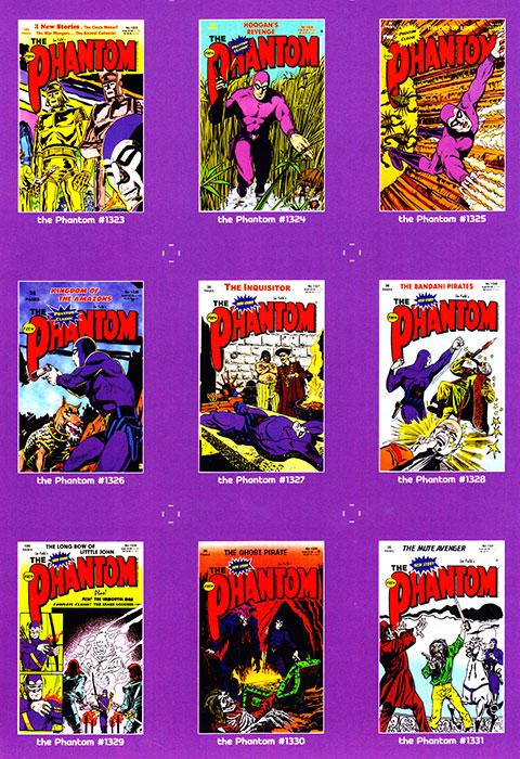 Uncut Philecard sheet #1323-1331