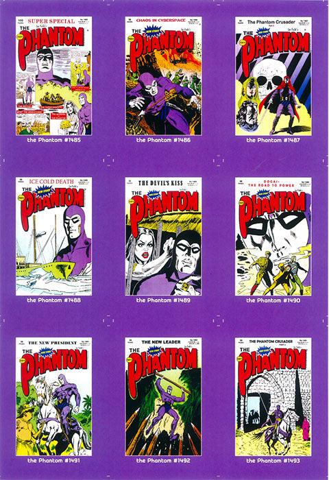 Uncut Philecard sheet #1485-1493