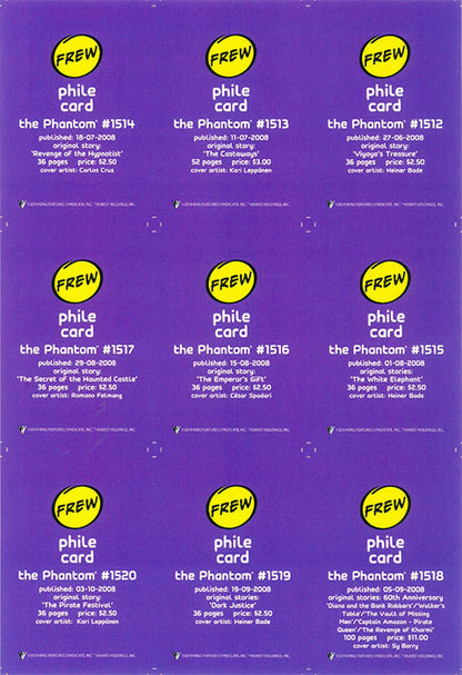 Phantom Philecard #1512-1520