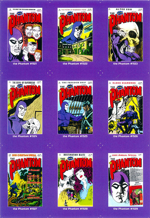 Uncut Philecard sheet #1521-1529