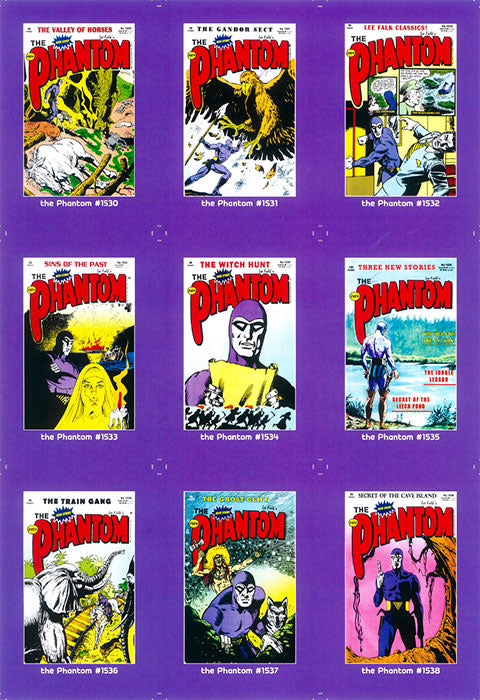 Uncut Philecard sheet #1530-1538