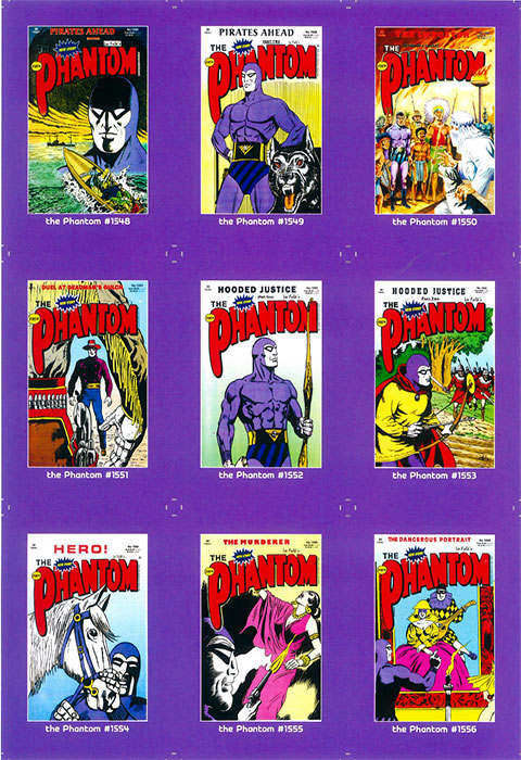 Uncut Philecard sheet #1548-1556