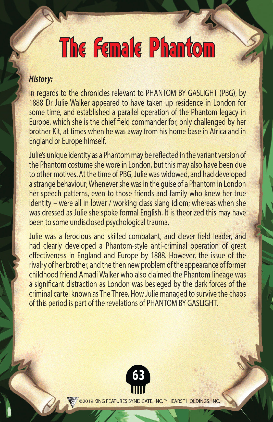 Phantom's Universe Character Card #63 - The Female Phantom
