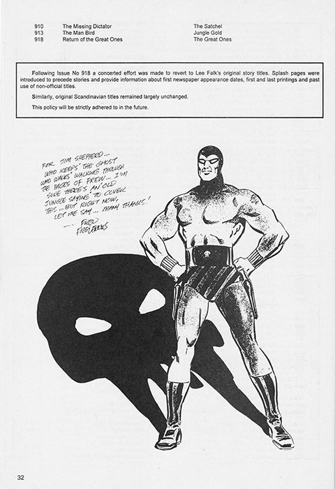 Index - The First 50 Years of the Phantom