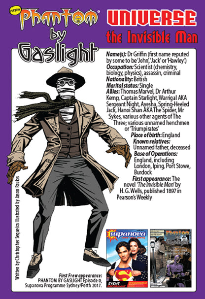 Phantom Comics Invisible Phantom's Universe Character Card #62 - Invisible Man – Phantom Comics